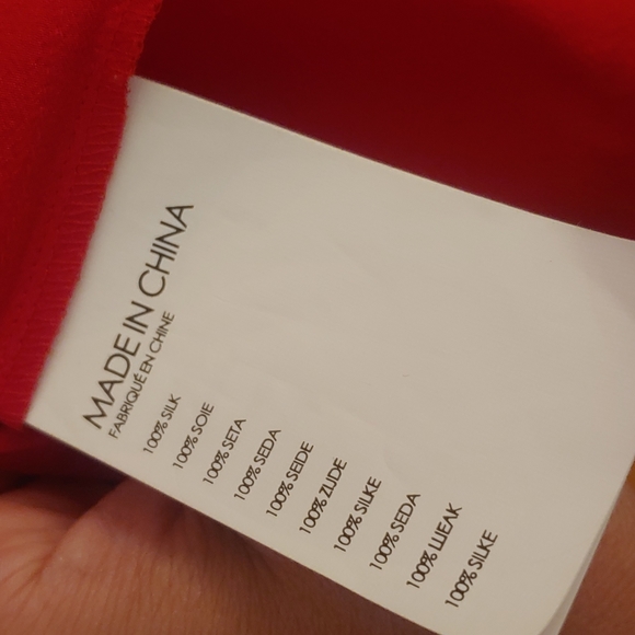 Backless Red Silk Top - Picture 5 of 6